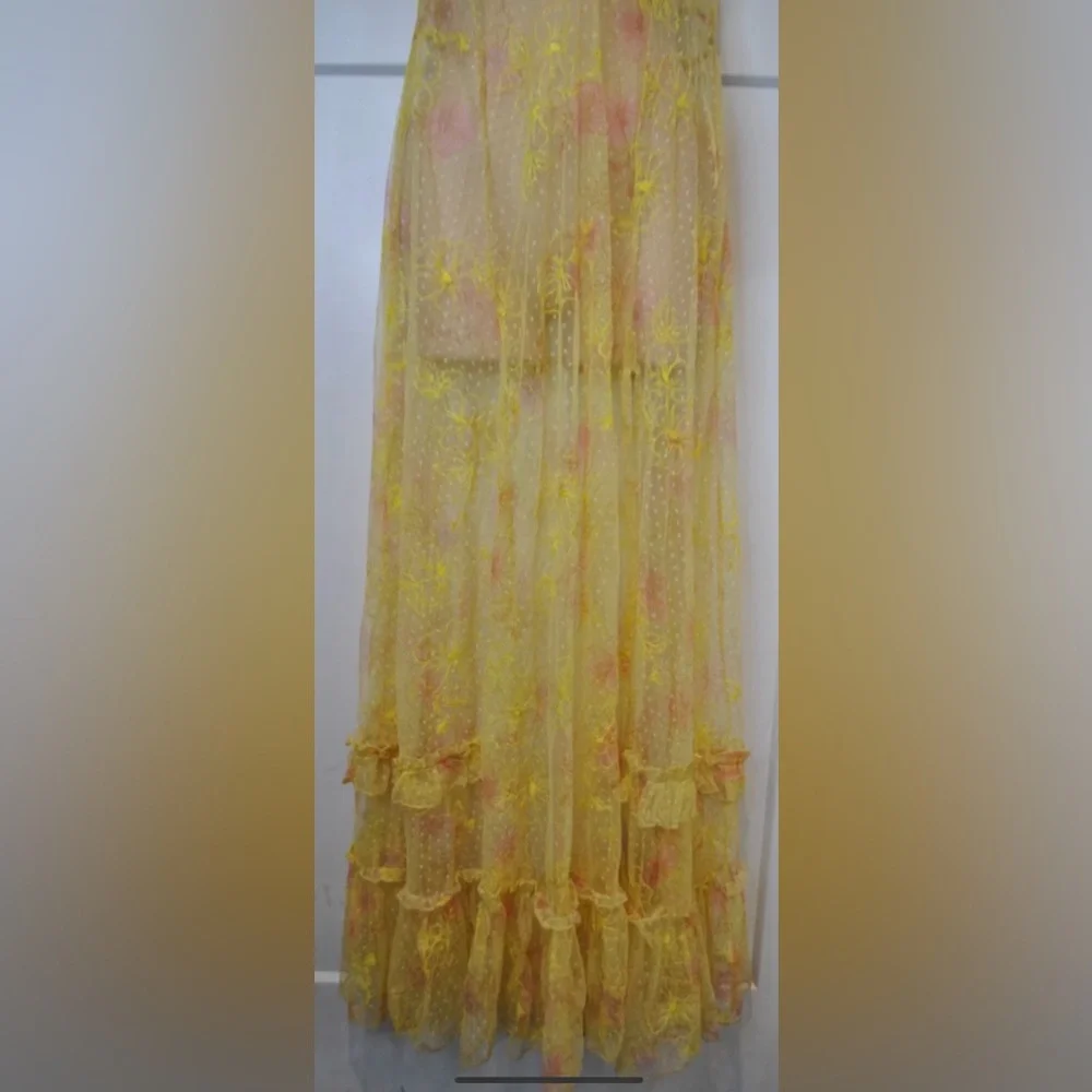 FREE PEOPLE Intimately Postcard From Paris Sheer Maxi Dress size S NWT $198